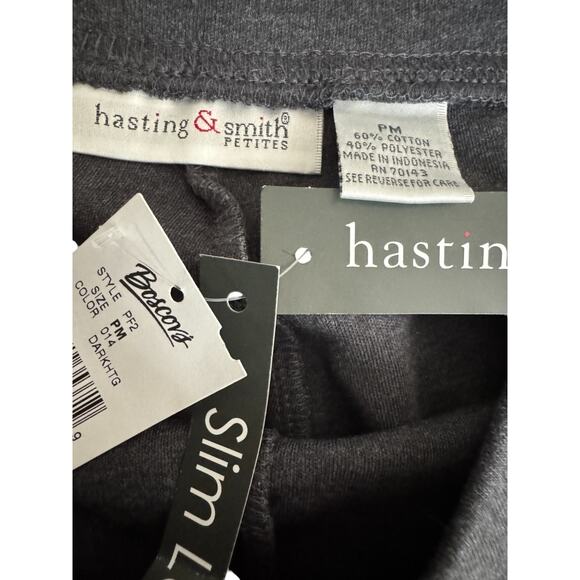 Hasting & Smith Petite Slim Leg Pants Gray Petite M NWT Stretch Comfort Pull-On - Picture 9 of 9